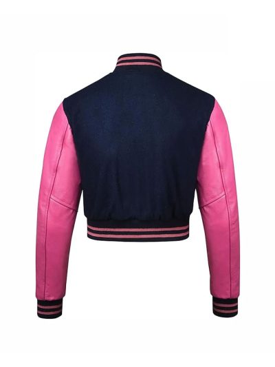 Women’s-Blue-and-Pink-Varsity-Bomber-Jakcet-back