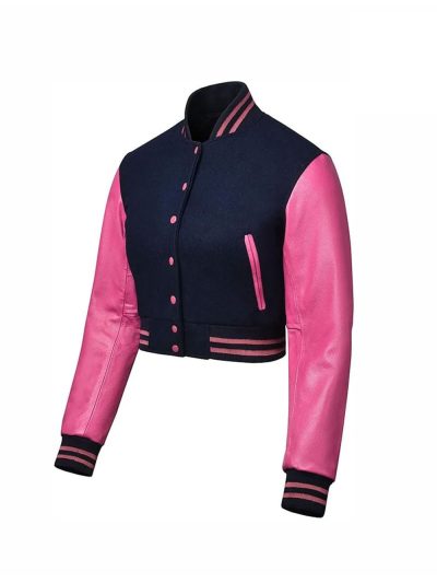 Women’s-Blue-and-Pink-Varsity-Bomber-Jakcet-side
