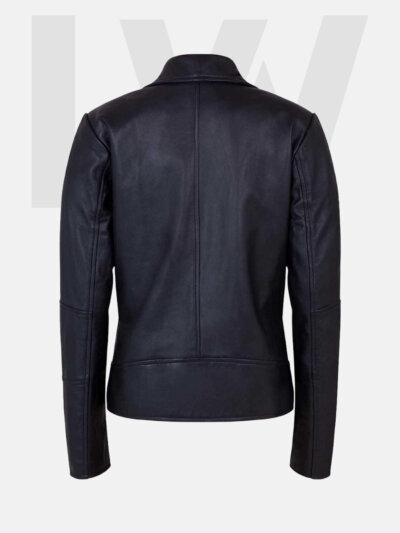 Leathwear Arripis Black Leather Biker Jacket Women Back Side