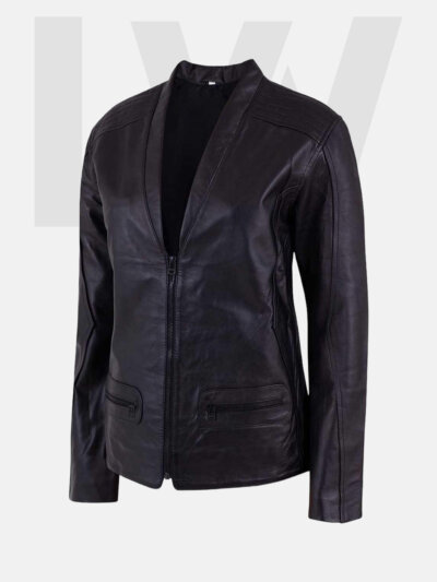 Canary Women’s Black Leather Jacket
