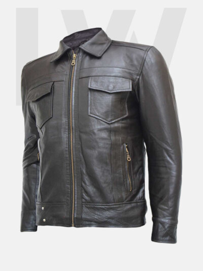 Escolar Men’s Brown Leather Jacket