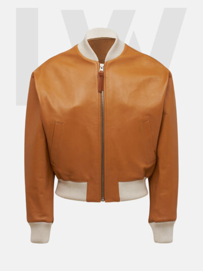 Limia Brown Cropped Bomber Jacket Women's