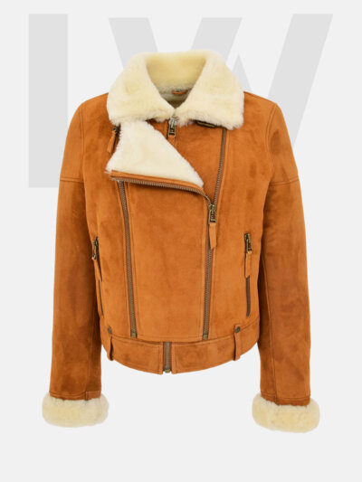 Luderick Tan Brown Suede Jacket Women's