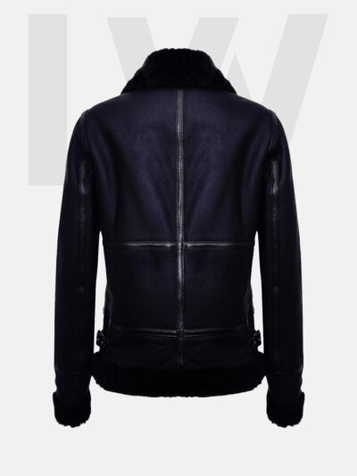 Leathwear Remora B3 Black Bomber Jacket Women’s Back Side