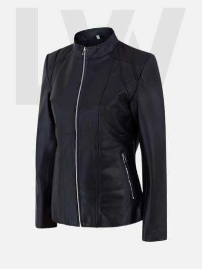 Vendace Women’s Black Quilted Leather Jacket