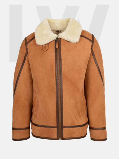 Zander Tan Brown Suede Jacket Men